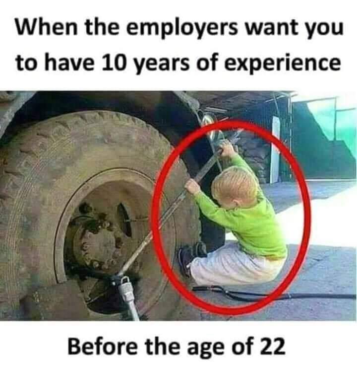 When the employers want to have 10 year experience